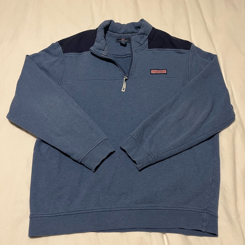 Vineyard Vines Blue Zip Up Sweater